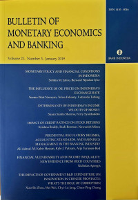 Bulletin of Monetary Economics and Banking (Vol. 21, Number 3, Januari 2019)